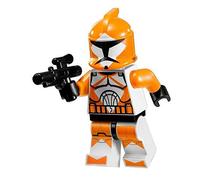 Star Wars Lego Minifigure - Orange Bomb Squad Trooper with Blaster Gun (7913) by