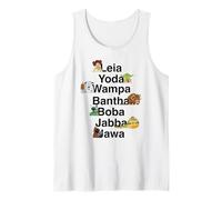 Star Wars Leia Yoda Wampa Bantha Boba Jabba Jawa Canotta
