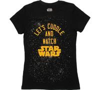 Star Wars Let's Cuddle Intro Original Trilogy Testo Nero T-Shirt Junior