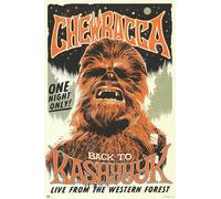 STAR WARS - LIVE FOR THE WESTERN FOREST - CHEWBACCA - POSTER 91X60 CM - NUOVO
