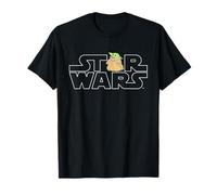 Star Wars Logo and Grogu from The Mandalorian Maglietta