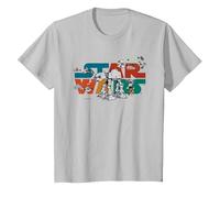 Star Wars Logo Cute Galactic Battles Maglietta, Bambini, Argento, 6 Anni