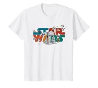 Star Wars Logo Cute Galactic Battles Maglietta, Bambini, Bianco, 3 Anni
