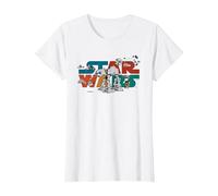 Star Wars Logo Cute Galactic Battles Maglietta, Donna, Bianco, S
