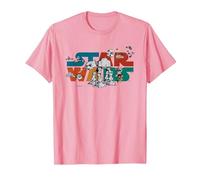 Star Wars Logo Cute Galactic Battles Maglietta, Uomo, Rosa, L