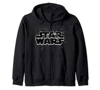 Star Wars Logo Goes Through Light Speed Felpa con Cappuccio