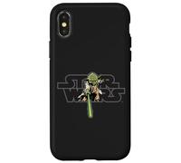 Star Wars Logo Jedi Master Yoda Lightsaber Custodia per iPhone X/XS