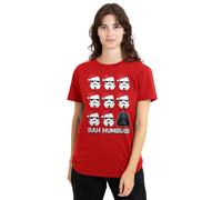 Star Wars Maglietta da Donna Star Wars Empire Bah Humbug, Maglietta Rossa, Rosso, M