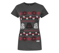 Star Wars - Maglietta natalizia a maniche corte con Darth Vader - Donna (NS4236)