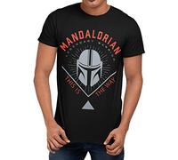 Star Wars Maglietta per Uomo The Mandalorian Nero Small