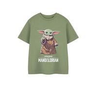 Star Wars Maglietta Verde da Bambino Grogu | Abbigliamento per Bambini con Maglietta a Maniche Corte con Grafica mandaloriana | Il Top con Stampa Bambino per Adolescenti