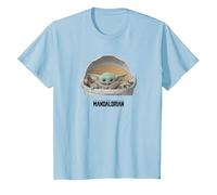 Star Wars Mandalorian Baby Yoda The Child Carriage Black Maglietta, Bambini, Celeste, 4 Anni