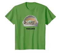 Star Wars Mandalorian Baby Yoda The Child Carriage Black Maglietta, Bambini, Erba, 2 Anni