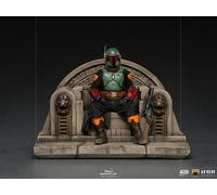 STAR WARS MANDALORIAN BOBA FETT on THRONE DELUXE 1/10 STATUE 18 cm IRON STUDIOS