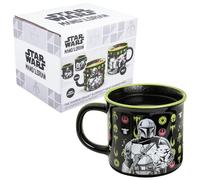 Paladone Tazza Termica Star Wars The Mandalorian e Grogu in Ceramica, 350 ml, Grafica Termosensibile con Simboli, Prodotto Ufficiale