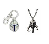 Star Wars Mandalorian Set,Mythosaur Teschio Ciondolo Collana + Casco Portachiavi