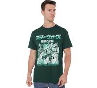 Star Wars Manga Boba Fett Bounty Hunter T Shirt, Bottle Green, Verde Bottiglia, XL Unisex-Adulto
