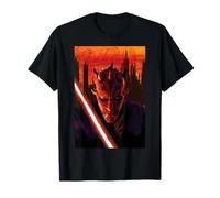 Star Wars Maul Shadow Lord Sith Lord in Front of Cityscape Maglietta