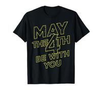 Star Wars May The 4th Be With You Galaxy Fill Text Maglietta