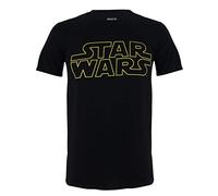 Star Wars Mens Basic Logo T Shirt, Black, L UK