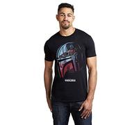 Star Wars Mens Mandalorian - Helmet T Shirt, Helmet Black, M UK
