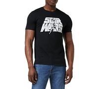 Star Wars Men's Retro Logo T Shirt, Black (Black Blk), L UK