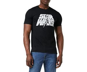 Star Wars Men's Retro Logo T-Shirt, Black, X-Large