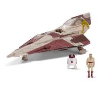 Star Wars Micro Galaxy Squadron da 5 pollici - Playset da gioco Jedi Starfighter di Obi-Wan Kenobi
