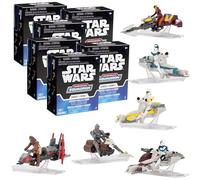 Star Wars Micro Galaxy Squadron Series 7 (confezione da 6) Mystery Blind Box - Ottieni sei veicoli da 2,5 pollici o mini figure da 1 pollici - Licenza ufficiale, giocattolo da collezione autentico