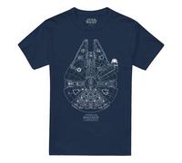 Star Wars Millenium Lines Maglietta Adulto Unisex (TV29126)