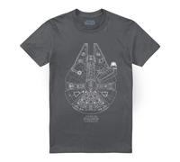 Star Wars Millenium Lines Maglietta Adulto Unisex (TV29126)