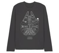 Star Wars Millenium Lines Maglietta Manica Lunga Adulto Unisex (TV28598)