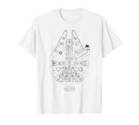 Star Wars Millennium Falcon Dark Lines Maglietta