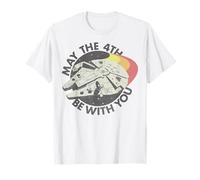 Star Wars Millennium Falcon May The 4th Be With You Retro Maglietta
