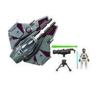 Star Wars Mission Fleet Stellar Class, Obi-WAN Kenobi Jedi e Starfighter, Action Figure Alta 6 cm e Veicolo, Bambini dai 4 Anni in su