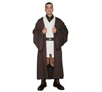 Star Wars Obi Wan Kenobi Costume + marrone scuro TUNICA JEDI FILM Set qualità