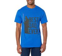 STAR WARS Officially Licensed Tees for Camicia, Blu//Bestest Dad, M Uomo