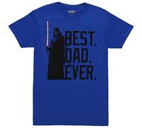 STAR WARS Officially Licensed Tees for Camicia, Blu//Bestest Dad, M Uomo