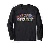 Star Wars Original Trilogy Retro Movie Poster Back Drop Logo Maglia a Manica