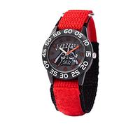 STAR WARS Orologio analogico al quarzo con cinturino in nylon per bambini, nero / rosso, striscia