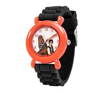 STAR WARS Orologio di plastica dell'insegnante di tempo dei bambini, orologio analogico della cinghia del silicone del, nero, plastica e silicone