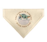 Star Wars Pet Bandana The Mandalorian The Force is Strong Grogu Pod Pose Beige T