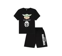 Star Wars Pigiama corto da uomo The Mandalorian Grogu nero