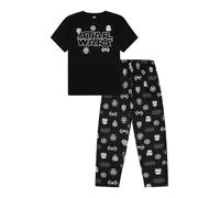 Star Wars Pigiama lungo da uomo, colore: nero
