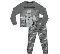 Star Wars Pigiama Mandalorian | Pigiameria per Ragazzi | Pigiamone Ragazzo | Grigio 6-7 Anni