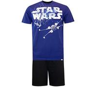 Star Wars Pigiama | Pigiami Uoma Cotone | Pigiamone Uomo Corto Blu Medium