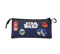 Star Wars Pilot-Astuccio Triplo FAN, Blu Scuro, 23 x 11 cm