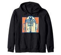 Star Wars Pop Art Style R2-D2 Boxed Close Up Portrait Felpa con Cappuccio