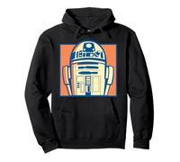Star Wars Pop Art Style R2-D2 Boxed Close Up Portrait Felpa con Cappuccio