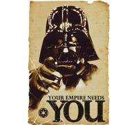 STAR WARS poster Darth Vader Your Empire Needs You (61 cm x 91,5 cm) + confezione regalo. Tenendo enkfe unico.